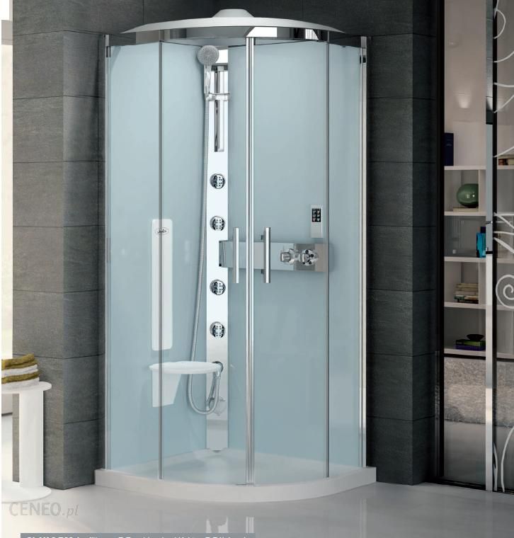 i-novellini-polokragla-90x90x227-z-sauna-profil-srebrny-termostatyczny-gl3r90t1n-1b